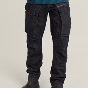 G-star ZIP regular tapered Denim Jeans Mens black